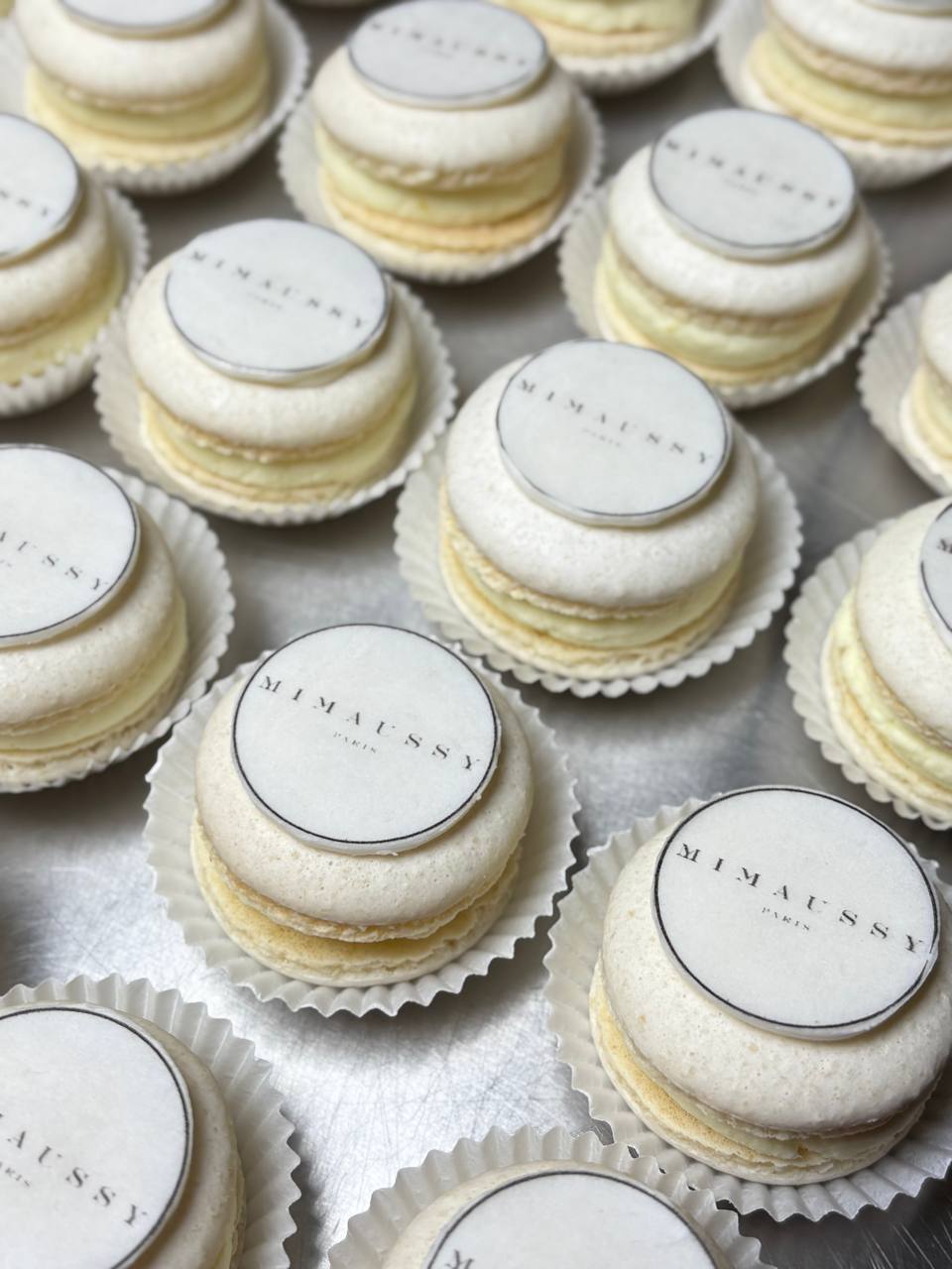 Branded macarons with logo